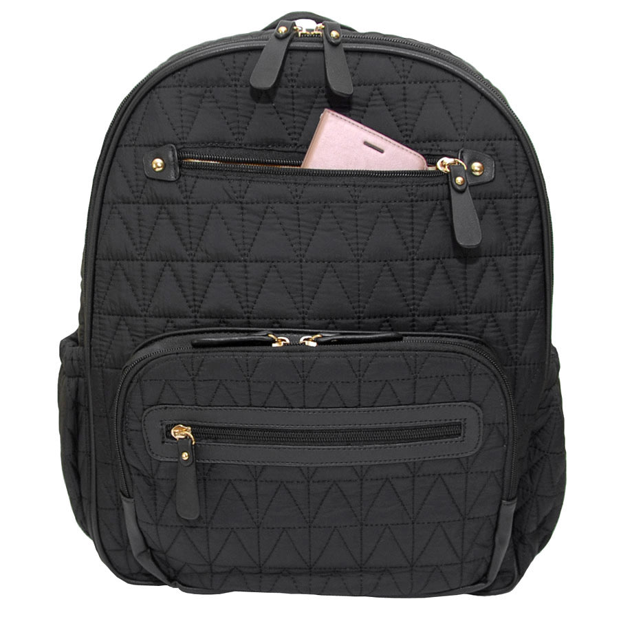 Early Years Concierge Black Baby Changing Backpack - Riona - front
